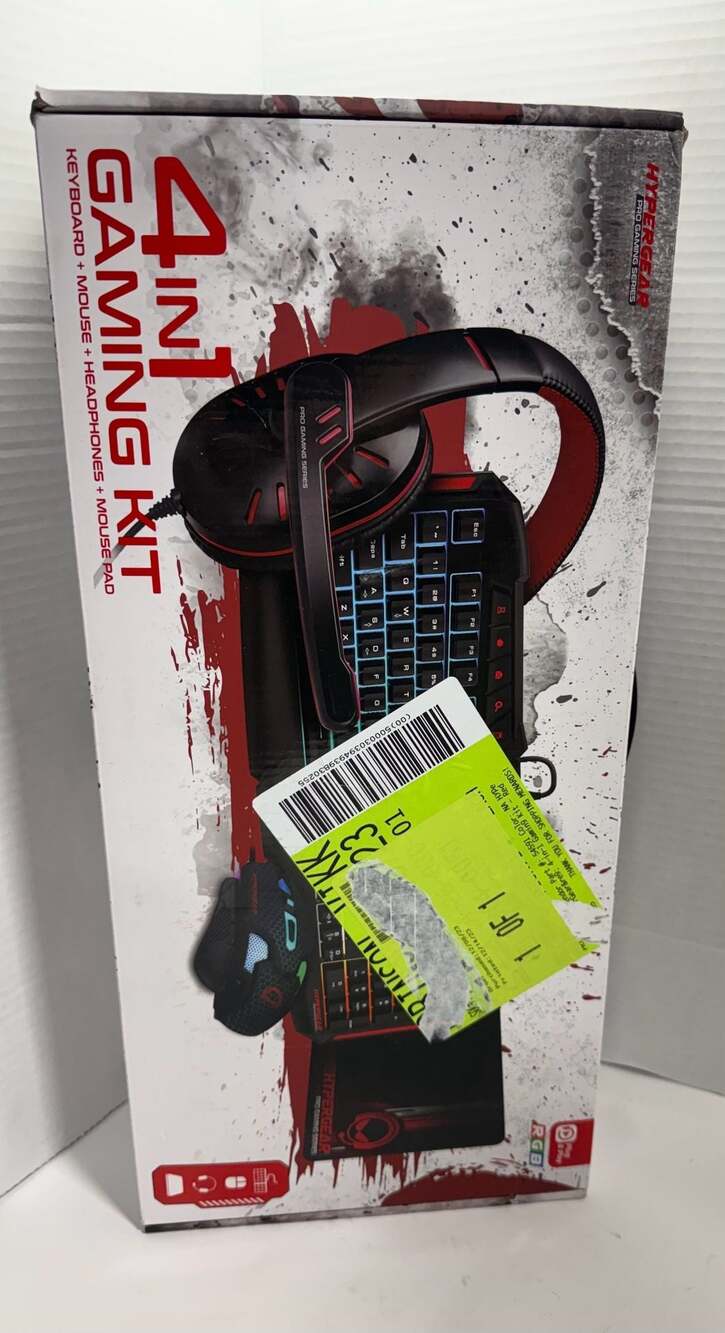 HyperGear 4-in-1 Tactical Gaming Kit (Keyboard, Mouse, Headset, Mouse Pad)